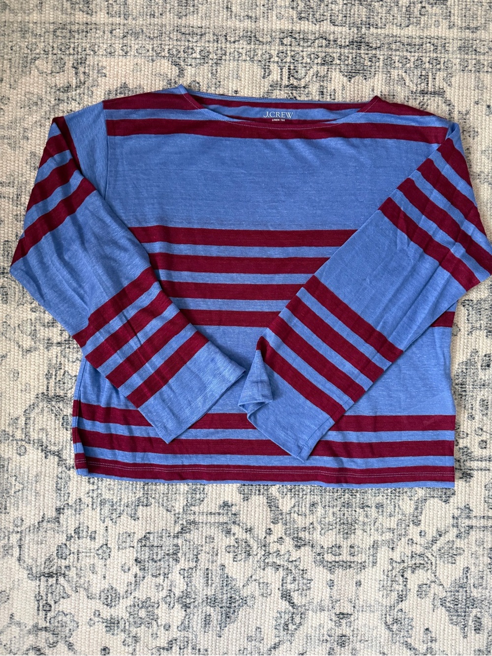 J. Crew Linen Boatneck Shirt